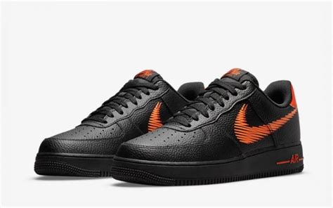 nike air force 1 zwart met oranje|zwarte air force 1.